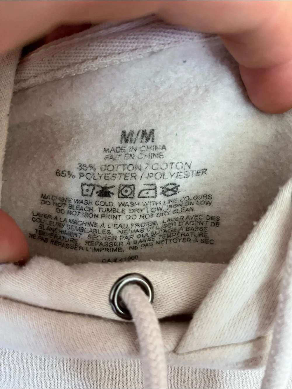 NASA Cream Hoodie with United States Sleeve - Picture 2 of 6